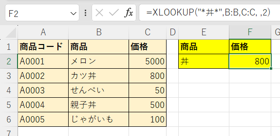 部分一致検索