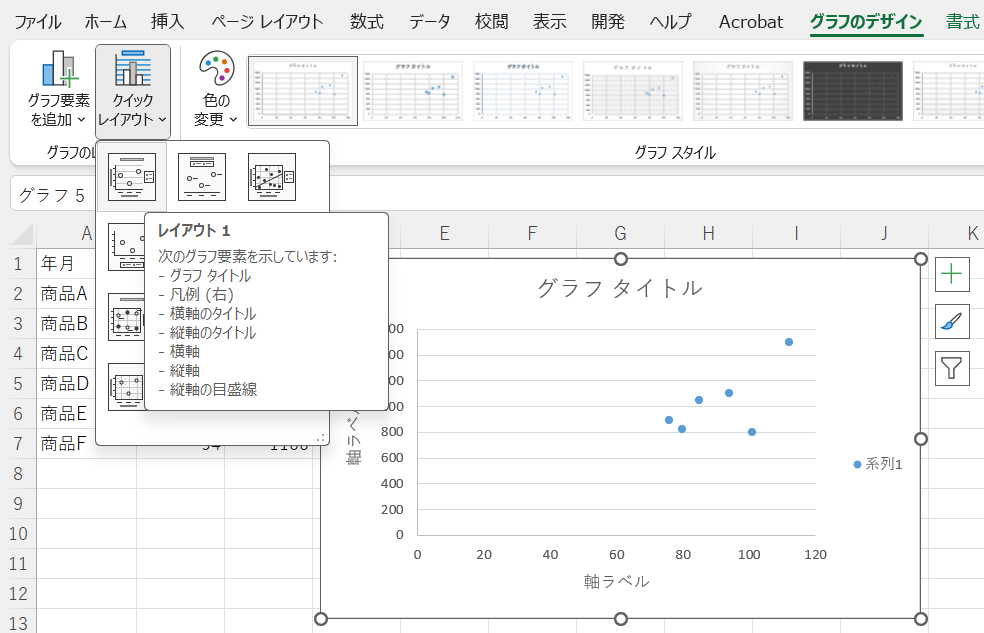 散布図の作り方3