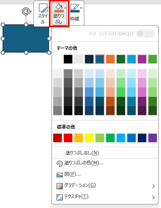 図形の塗りつぶし方法1